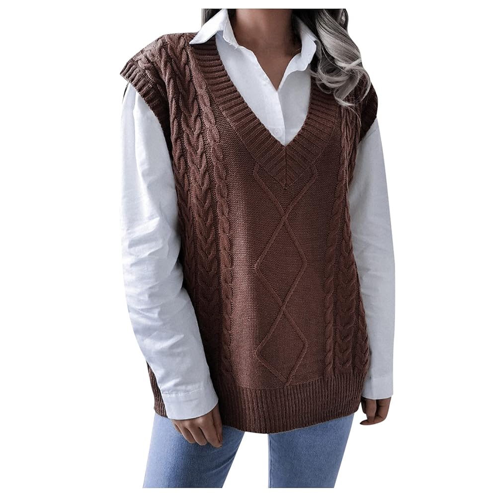 Summer Vest RefindWin Women's V Neck Trendy Cable Knit